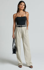 Winona Top - Square Neck Strappy Cami in Black