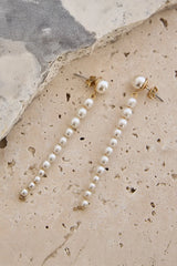 Micha Strand Drop Earrings Pearl